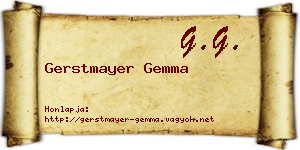 Gerstmayer Gemma névjegykártya